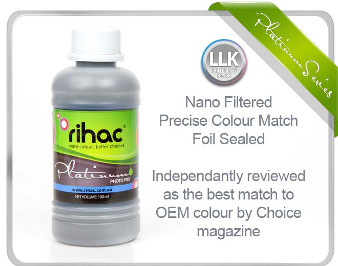 100 ml Rihac refill Light Light Black ink Epson R2880 printer T0961 T0962 T0963 T0964 T0965 T0966 T0967 T0968 T0969 cartridge / cartridges